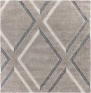 Gray Area Rug - 63" X 87" X 1" Grey Polypropelene Rug