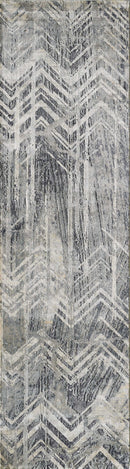Gray Area Rug - 105" X 156" X 0.'25" Grey Polyester / Viscose Rug