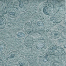 Discount Rugs - 90" X 114" X 0.'5" Seafoam Wool / Viscose Rug
