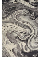 Gray Area Rug - 99" X 122" X 0.'5" Grey Polypropelene Rug