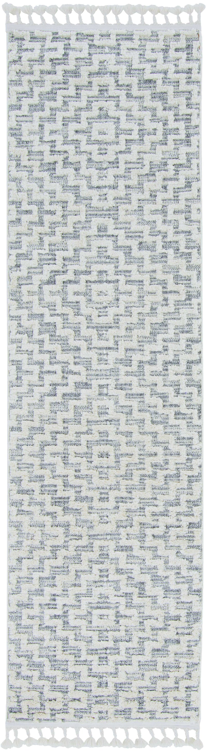 Living Room Area Rugs - 39" X 59" X 0.'25" Ivory Grey Polyester Rug