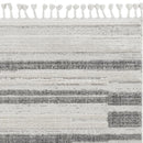 Living Room Area Rugs - 63" X 91" X 0.'25" Ivory Grey Polyester Rug