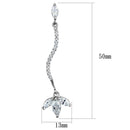 Christmas Earrings 3W1291 Rhodium Brass Earrings with AAA Grade CZ