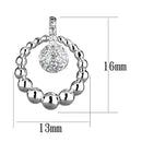 Christmas Earrings 3W1296 Rhodium Brass Earrings with AAA Grade CZ