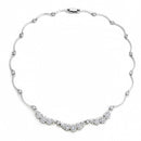 Costume Jewelry 3W1424 Rhodium Brass Jewelry Sets with AAA Grade CZ
