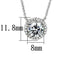 Charm Necklace 3W450 Rhodium Brass Necklace with AAA Grade CZ