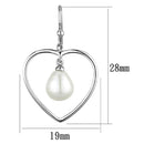 Christmas Earrings 3W630 Rhodium Brass Earrings with Semi-Precious