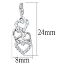 Christmas Earrings 3W640 Rhodium Brass Earrings with AAA Grade CZ