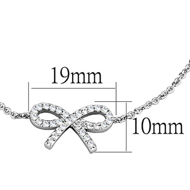Cute Bracelets 3W712 Rhodium Brass Bracelet with AAA Grade CZ