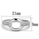 Cute Rings 3W790 Rhodium Brass Ring with AAA Grade CZ