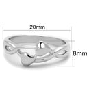 Eternity Rings 3W859 Rhodium Brass Ring