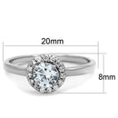 Cute Rings 3W863 Rhodium Brass Ring with AAA Grade CZ