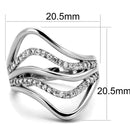 Cute Rings 3W878 Rhodium Brass Ring with AAA Grade CZ
