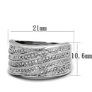 Cute Rings 3W882 Rhodium Brass Ring with AAA Grade CZ