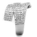 Cute Rings 3W883 Rhodium Brass Ring with AAA Grade CZ