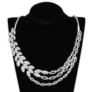 Costume Jewelry 3W922 Rhodium Brass Jewelry Sets with AAA Grade CZ
