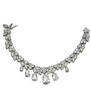 Costume Jewelry 3W925 Rhodium Brass Jewelry Sets with AAA Grade CZ
