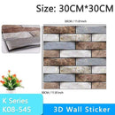 3D Wallpaper DIY Brick stone pattern Self-Adhesive Waterproof Wall Stickers 70cm*77cm floral prints 3D Wall Sticker for home JadeMoghul Inc.