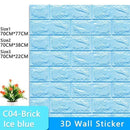 3D Wallpaper DIY Brick stone pattern Self-Adhesive Waterproof Wall Stickers 70cm*77cm floral prints 3D Wall Sticker for home JadeMoghul Inc.