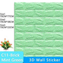 3D Wallpaper DIY Brick stone pattern Self-Adhesive Waterproof Wall Stickers 70cm*77cm floral prints 3D Wall Sticker for home JadeMoghul Inc.
