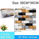 3D Wallpaper DIY Brick stone pattern Self-Adhesive Waterproof Wall Stickers 70cm*77cm floral prints 3D Wall Sticker for home JadeMoghul Inc.