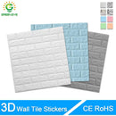 3D Wallpaper DIY Brick stone pattern Self-Adhesive Waterproof Wall Stickers 70cm*77cm floral prints 3D Wall Sticker for home JadeMoghul Inc.
