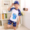3PC Baby Boys Cartoon Swimwear Set With Hat Short Sleeve Toddler Swimsuit Set Kids Swimwear Rashguard Set For Baby Boys-Dinosaur 5-12M-JadeMoghul Inc.
