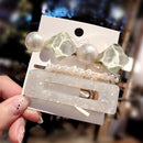 3PCS/Set Korean Acrylic Hair Clips For Women Hair Accessories Fashion Jewelry Simulated Pearl Hairpins Geometric Gold Barrettes AExp