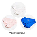 3Pcs/Set Seamless Panties Set Underwear Women's Lingerie Soft SILK Female Fashion Panty Sexy Lady Intimates Low Rise Briefs Set AExp