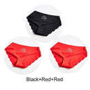 3Pcs/Set Seamless Panties Set Underwear Women's Lingerie Soft SILK Female Fashion Panty Sexy Lady Intimates Low Rise Briefs Set AExp