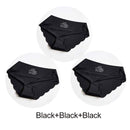 3Pcs/Set Seamless Panties Set Underwear Women's Lingerie Soft SILK Female Fashion Panty Sexy Lady Intimates Low Rise Briefs Set AExp