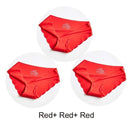 3Pcs/Set Seamless Panties Set Underwear Women's Lingerie Soft SILK Female Fashion Panty Sexy Lady Intimates Low Rise Briefs Set AExp