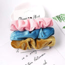 3PCS Vintage Velvet Scrunchie Leopard Scrunchies Set Elastic Hair Bands Headband Ponytail Holder Ties Rope Hair Accessories Gift AExp