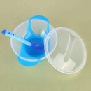 3Pcs/set Baby Tableware Dinnerware Suction Bowl with Temperature Sensing Spoon baby food Baby Feeding Bowls-Blue-JadeMoghul Inc.