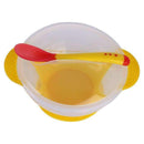3Pcs/set Baby Tableware Dinnerware Suction Bowl with Temperature Sensing Spoon baby food Baby Feeding Bowls-Yellow-JadeMoghul Inc.