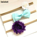 3pcs/set Mix Style Simulated-pearl Ribbon Lace Flower Headband Baby Girl Headbands Elastic Hairband Children Hair Accessories-03D-Free Size-JadeMoghul Inc.
