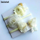 3pcs/set Mix Style Simulated-pearl Ribbon Lace Flower Headband Baby Girl Headbands Elastic Hairband Children Hair Accessories-11A-Free Size-JadeMoghul Inc.