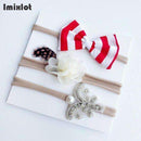 3pcs/set Mix Style Simulated-pearl Ribbon Lace Flower Headband Baby Girl Headbands Elastic Hairband Children Hair Accessories-11C-Free Size-JadeMoghul Inc.