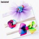 3pcs/set Mix Style Simulated-pearl Ribbon Lace Flower Headband Baby Girl Headbands Elastic Hairband Children Hair Accessories-13A-Free Size-JadeMoghul Inc.