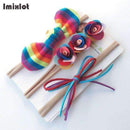 3pcs/set Mix Style Simulated-pearl Ribbon Lace Flower Headband Baby Girl Headbands Elastic Hairband Children Hair Accessories-A-Free Size-JadeMoghul Inc.