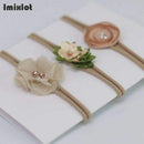 3pcs/set Mix Style Simulated-pearl Ribbon Lace Flower Headband Baby Girl Headbands Elastic Hairband Children Hair Accessories-P-Free Size-JadeMoghul Inc.