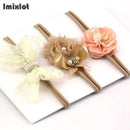 3pcs/set Mix Style Simulated-pearl Ribbon Lace Flower Headband Baby Girl Headbands Elastic Hairband Children Hair Accessories-S-Free Size-JadeMoghul Inc.