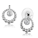 Christmas Earrings 3W1296 Rhodium Brass Earrings with AAA Grade CZ