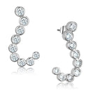 Christmas Earrings 3W624 Rhodium Brass Earrings with AAA Grade CZ