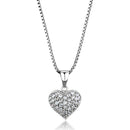 Chain Necklace 3W793 Rhodium Brass Chain Pendant with AAA Grade CZ