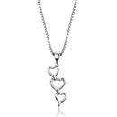 Chain Necklace 3W843 Rhodium Brass Chain Pendant with AAA Grade CZ