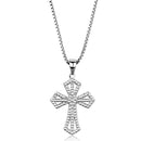 Chain Necklace 3W850 Rhodium Brass Chain Pendant with AAA Grade CZ