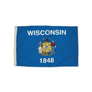 3X5 NYLON WISCONSIN FLAG HEADING &-Furniture & Equipment-JadeMoghul Inc.