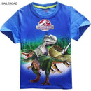 4-11Years Old Children Kids Shorts Tops Tees T Shirt Summer Teenager Boys Girls T-Shirt For Dinosaur Summer Shirts SAILEROAD-2006 blue-4T-JadeMoghul Inc.