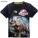 4-11Years Old Children Kids Shorts Tops Tees T Shirt Summer Teenager Boys Girls T-Shirt For Dinosaur Summer Shirts SAILEROAD-2008 black-4T-JadeMoghul Inc.